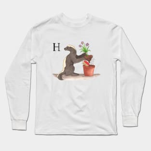 H is for Honey Badger (he doesn't care) Long Sleeve T-Shirt